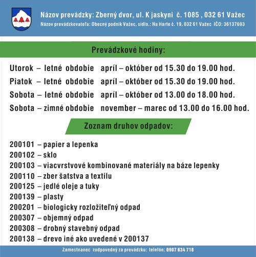 Zberný dvor s rôznymi odpadmi